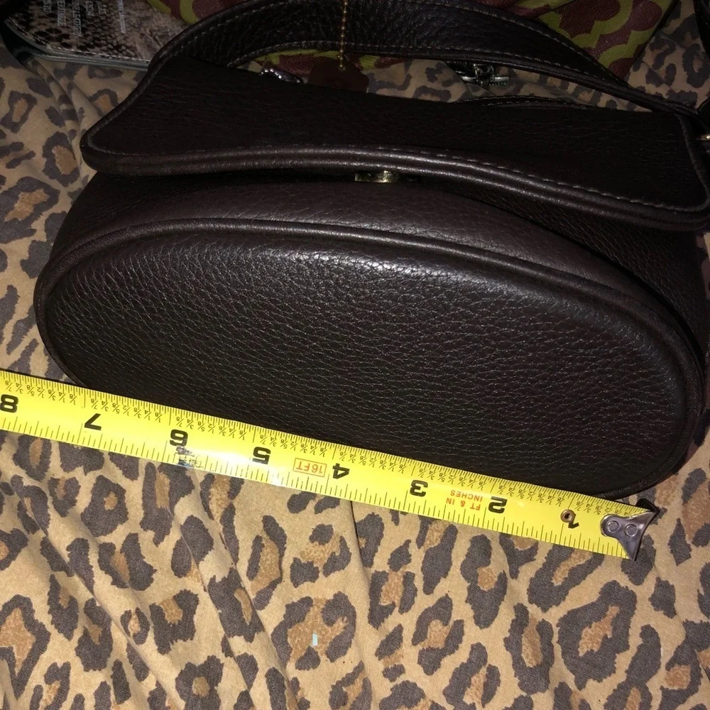 Coach brown leather crossbody authentic pebbled leather adjust cross body strap